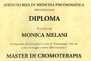 Conseguimento del Master in Cromoterapia